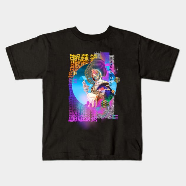 Peace & Joy Kids T-Shirt by flotantte